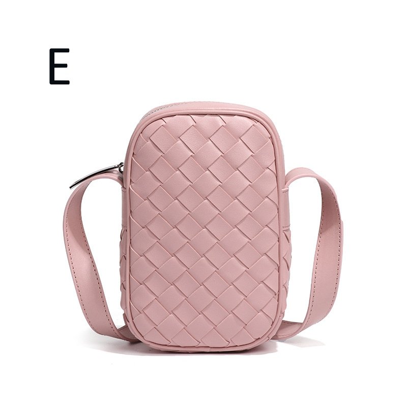 画像6: Braided Leather Mini Shoulder Crossbody Pochette Bag　レザー編み込みミニショルダークロスボディーポシェットバッグ (6)