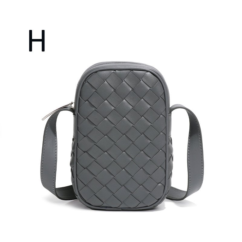 画像9: Braided Leather Mini Shoulder Crossbody Pochette Bag　レザー編み込みミニショルダークロスボディーポシェットバッグ (9)