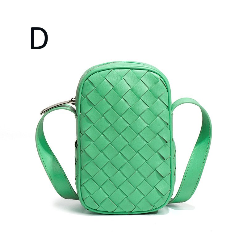 画像5: Braided Leather Mini Shoulder Crossbody Pochette Bag　レザー編み込みミニショルダークロスボディーポシェットバッグ (5)