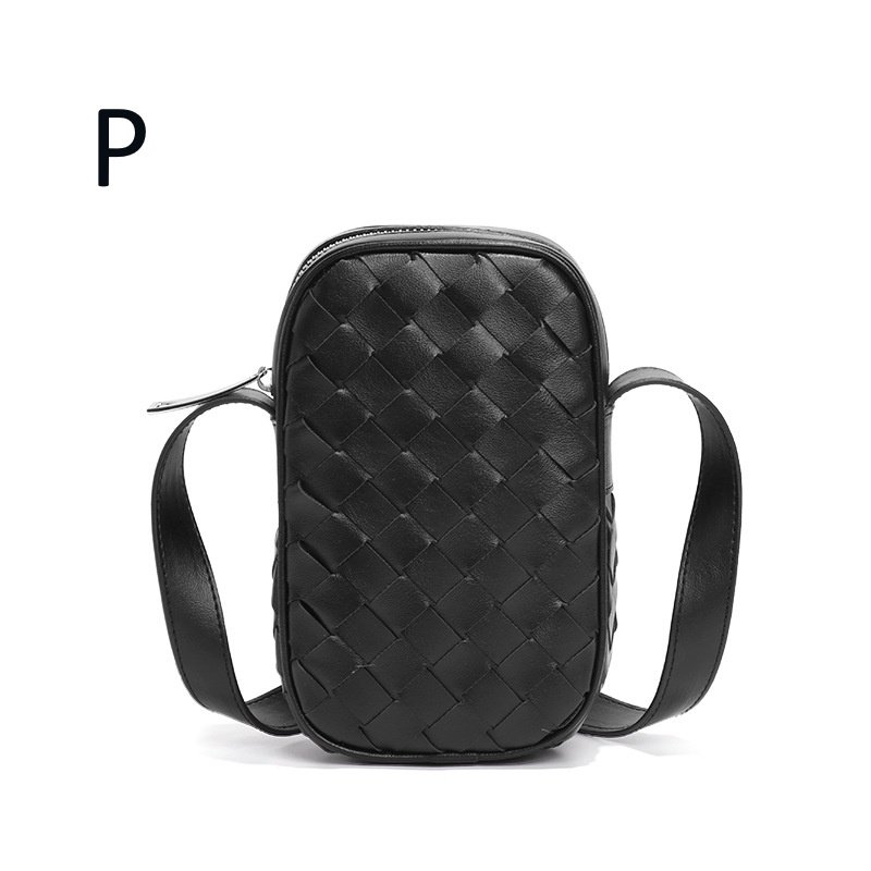 画像17: Braided Leather Mini Shoulder Crossbody Pochette Bag　レザー編み込みミニショルダークロスボディーポシェットバッグ (17)