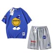 画像1: Nasa x Smile print t-shirt and Short pants set up ユニセックス 男女兼用ナサNASA × スマイルプリントTシャツ ショートパンツセットアップ (1)