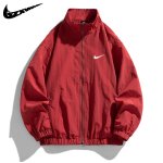 画像6: 25 Unisex ‎Not Swoosh logo Nylon Jacket ユニセックス 男女兼用 ノット スウォッシュロゴ ナイロン スタンドカラー ジップアップジャケット ウィンドブレーカー (6)