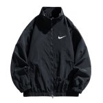画像1: 25 Unisex ‎Not Swoosh logo Nylon Jacket ユニセックス 男女兼用 ノット スウォッシュロゴ ナイロン スタンドカラー ジップアップジャケット ウィンドブレーカー (1)