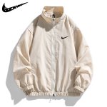 画像5: 25 Unisex ‎Not Swoosh logo Nylon Jacket ユニセックス 男女兼用 ノット スウォッシュロゴ ナイロン スタンドカラー ジップアップジャケット ウィンドブレーカー (5)