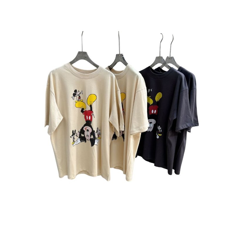 画像4: Unisex Upside-down Mickey Mouse & Small Mickey Mouse print  t-shirt　 男女兼用 ユニセックス逆さミッキーマウス＆スモールミッキーマウスプリントTシャツ (4)