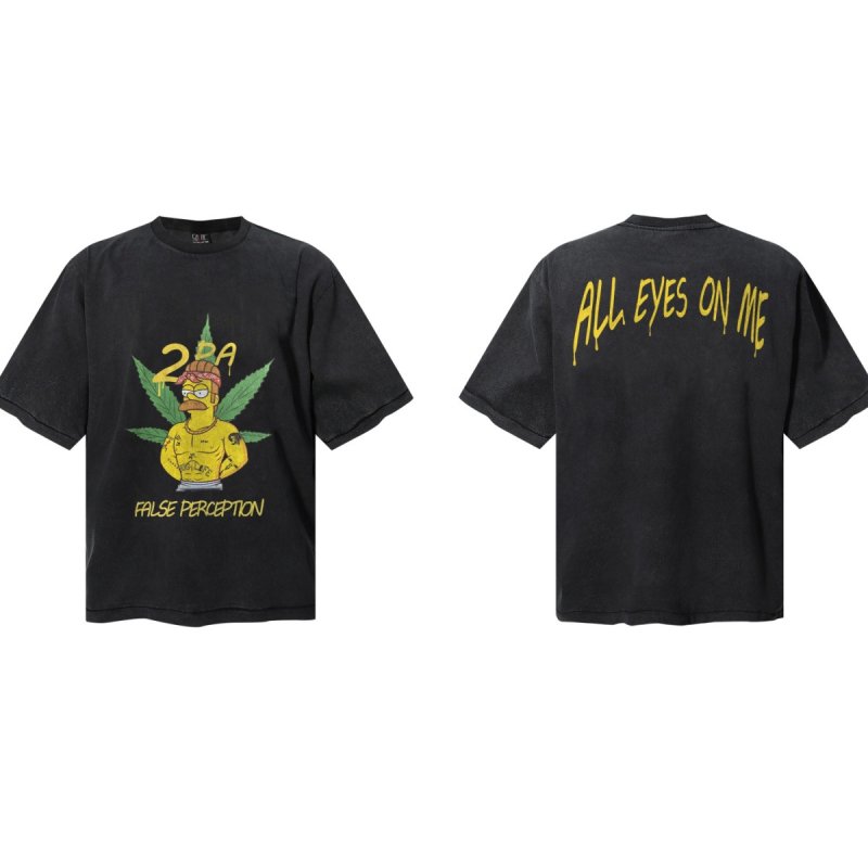 画像5: Unisex Wash ALL EYES ON ME  Homer Simpson Vintage Style  t-shirt　 男女兼用 ユニセックスシンプソンズホーマーシンプソンウォッシュヴィンテージスタイルプリントTシャツ (5)