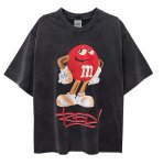 画像1: Unisex Wash M&M Vintage Style  t-shirt　 男女兼用 ユニセックスM&MウォッシュヴィンテージスタイルプリントTシャツ (1)
