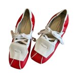 画像4: Women's Leather Personalized Color Matching Lace Up Square Head Mary Jane Sneaker Shoes　レザーパーソナライズカラーマッチングレースアップスクエアヘッドメリージェーンスニーカーシューズ (4)