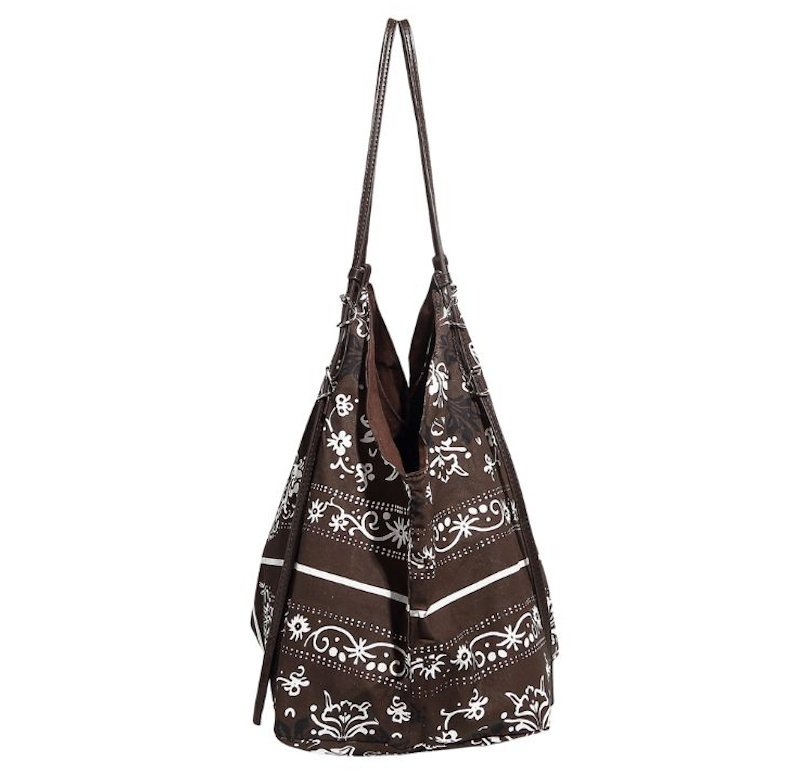 画像6: Paisley Leather Handle Tote Shoulder Eco Shopping Bag 　ペイズリーレザーハンドルトートショルダーエコショッピングバッグ (6)