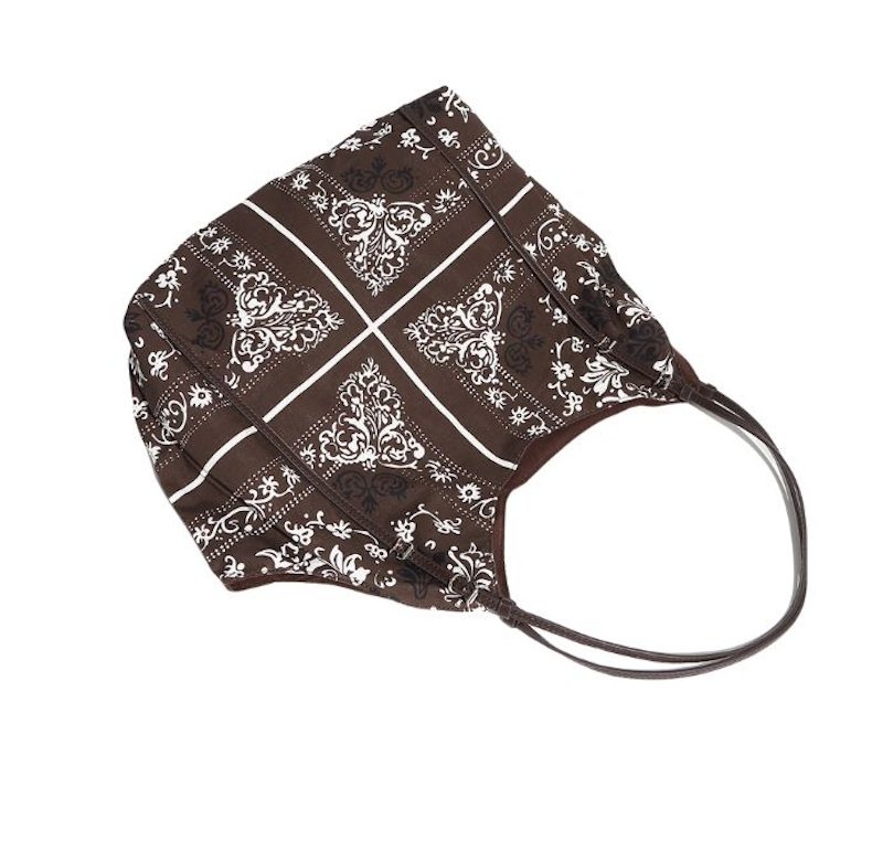 画像5: Paisley Leather Handle Tote Shoulder Eco Shopping Bag 　ペイズリーレザーハンドルトートショルダーエコショッピングバッグ (5)