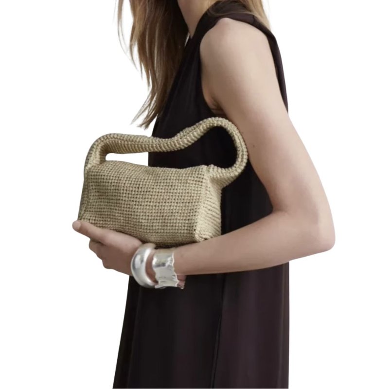 画像2: RAFFIA SLOUCHY TOTE BAG  ラフィア スラウチートートバッグ グラス 編み かご  カゴ 籠 バッグ (2)