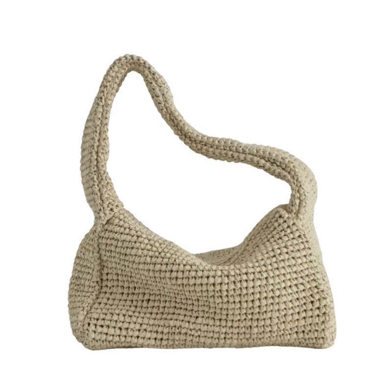 画像5: RAFFIA SLOUCHY TOTE BAG  ラフィア スラウチートートバッグ グラス 編み かご  カゴ 籠 バッグ (5)