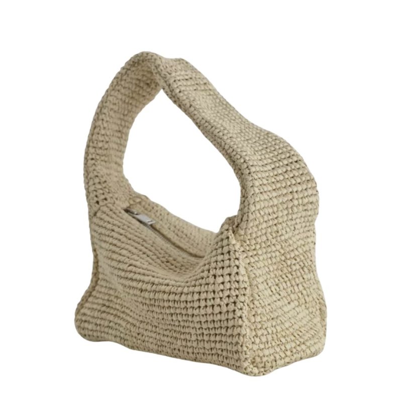 画像4: RAFFIA SLOUCHY TOTE BAG  ラフィア スラウチートートバッグ グラス 編み かご  カゴ 籠 バッグ (4)