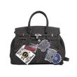 画像1: Smile emblem denim Tote Shoulder 2WAY Art BK bag  ポップ エンブレム スマイル ワッペン付き デニムトートショルダー BKバッグ アート (1)