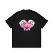 画像1: Unisex Dolphin heart and Eiffel Tower print t-shirt　 男女兼用 ユニセックスイルカハート＆エッフェル塔プリントTシャツ (1)