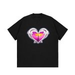 画像1: Unisex Dolphin heart and Eiffel Tower print t-shirt　 男女兼用 ユニセックスイルカハート＆エッフェル塔プリントTシャツ (1)