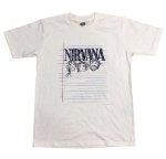 画像1: Unisex Nirvana 5 line rock band T-shirt 　 男女兼用 ユニセックスヴィンテージスタイルニルヴァーナ 5線譜ロックバンドプリントTシャツ (1)