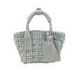 画像1: DENIM INTRECHART BRAIDED MINI TOTE SHOULDER BAG デニム 編み込み ミニトートショルダーバッグ クラッチ かご 籠 バッグ (1)
