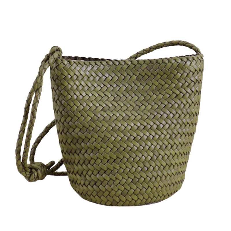 画像3: Braided Mesh Leather Shoulder Crossbody Tote Bag　 編み込み メッシュレザートートショルダークロスボディーポシェットバッグ  (3)