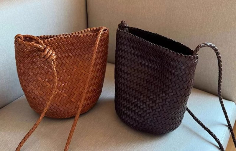 画像6: Braided Mesh Leather Shoulder Crossbody Tote Bag　 編み込み メッシュレザートートショルダークロスボディーポシェットバッグ  (6)