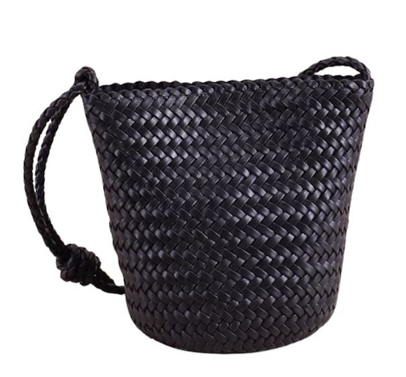 画像2: Braided Mesh Leather Shoulder Crossbody Tote Bag　 編み込み メッシュレザートートショルダークロスボディーポシェットバッグ  (2)