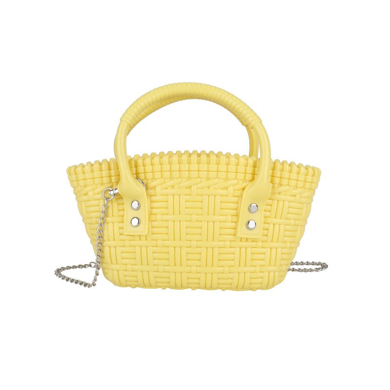 画像5: INTRECHART BRAIDED MINI TOTE SHOULDER BAG  編み込み ミニトートショルダーバッグ クラッチ かご 籠 バッグ (5)