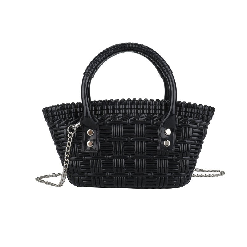 画像3: INTRECHART BRAIDED MINI TOTE SHOULDER BAG  編み込み ミニトートショルダーバッグ クラッチ かご 籠 バッグ (3)