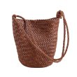 画像1: Braided Mesh Leather Shoulder Crossbody Tote Bag　 編み込み メッシュレザートートショルダークロスボディーポシェットバッグ  (1)