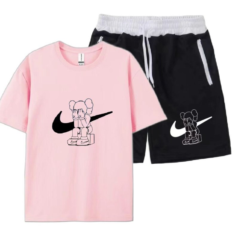 画像9: SALE セール 2 Unisex Kaws Tshirts x sweat short pants  set up カウズ  Tシャツ ショートパンツ セットアップ 上下  男女兼用 ユニセックス (9)
