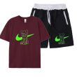 画像4: 2 Unisex Kaws Tshirts x sweat short pants  カウズ  Tシャツ ショートパンツ セットアップ 上下  男女兼用 ユニセックス (4)