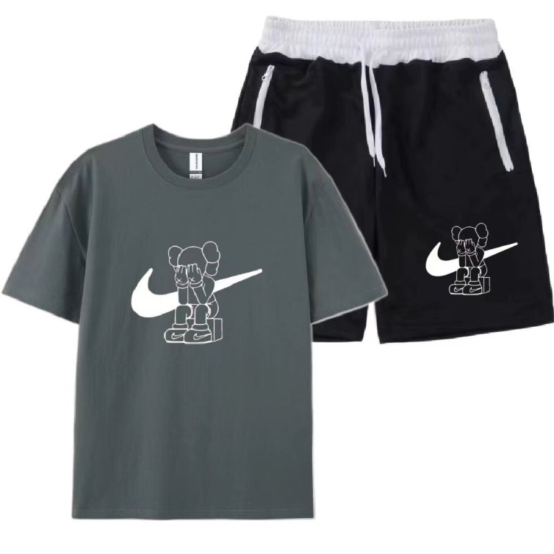 画像10: SALE セール 2 Unisex Kaws Tshirts x sweat short pants  set up カウズ  Tシャツ ショートパンツ セットアップ 上下  男女兼用 ユニセックス (10)