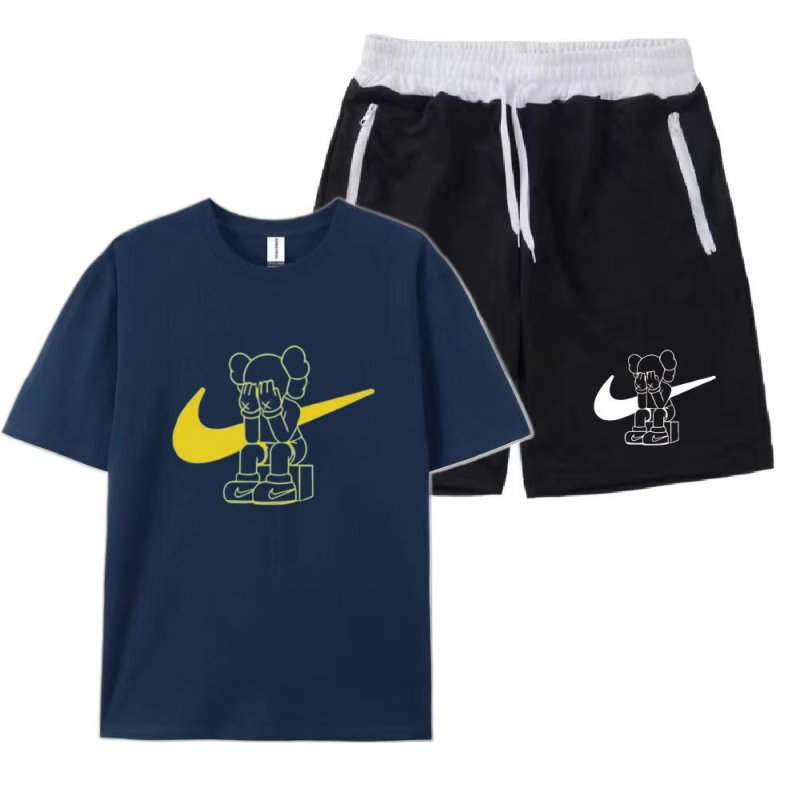 画像5: SALE セール 2 Unisex Kaws Tshirts x sweat short pants  set up カウズ  Tシャツ ショートパンツ セットアップ 上下  男女兼用 ユニセックス (5)