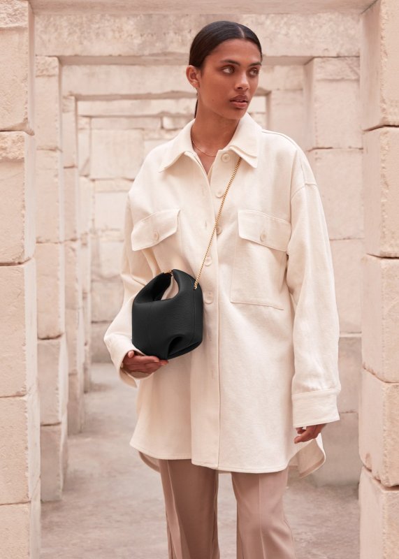 画像14: Dumpling Leather Crossbody Shoulder Pochette Bag　 ダンプリングレザークロスボディショルダーポシェットバッグ (14)