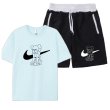 画像3: 2 Unisex Kaws Tshirts x sweat short pants  カウズ  Tシャツ ショートパンツ セットアップ 上下  男女兼用 ユニセックス (3)