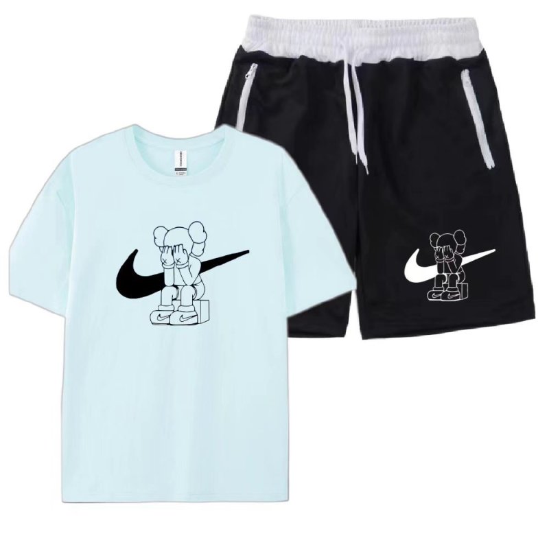 画像3: SALE セール 2 Unisex Kaws Tshirts x sweat short pants  set up カウズ  Tシャツ ショートパンツ セットアップ 上下  男女兼用 ユニセックス (3)