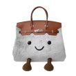 画像1: BK Smile Fur Tote Bag BK M スマイル ファー モコモコ トート ぬいぐるみ バッグ (1)