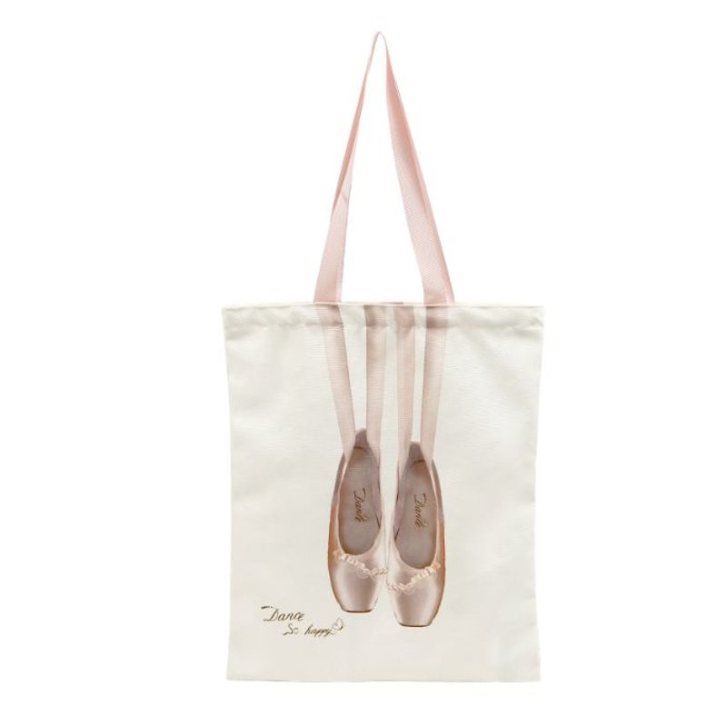 画像3: Ballet Pointe Shoe Print Canvas Tote Shoulder Bag　 バレー トウシューズプリントキャンバストートショルダーバッグ (3)
