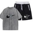 画像7: Unisex Kaws Tshirts x sweat short pants  カウズ  Tシャツ ショートパンツ セットアップ 上下  男女兼用 ユニセックス (7)