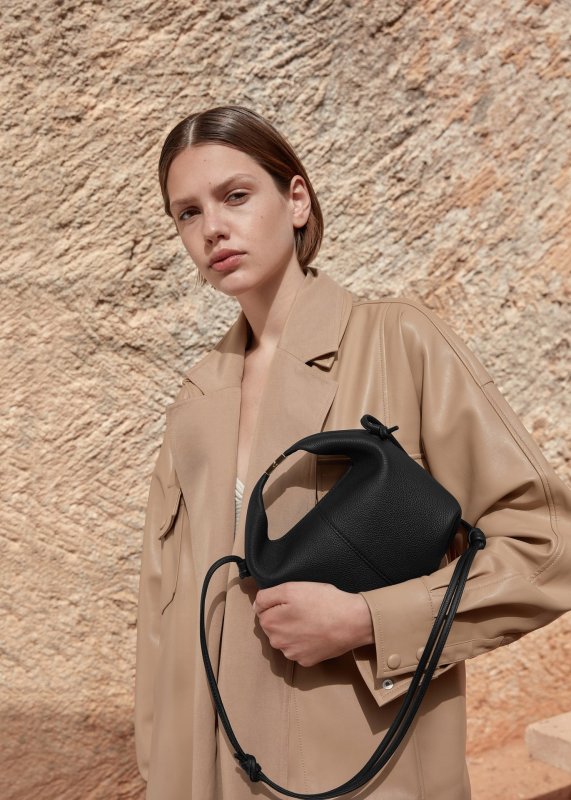 画像17: Dumpling Leather Crossbody Shoulder Pochette Bag　 ダンプリングレザークロスボディショルダーポシェットバッグ (17)