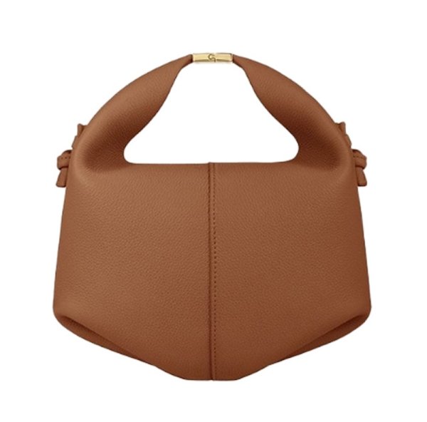 画像1: Dumpling Leather Crossbody Shoulder Pochette Bag　 ダンプリングレザークロスボディショルダーポシェットバッグ (1)