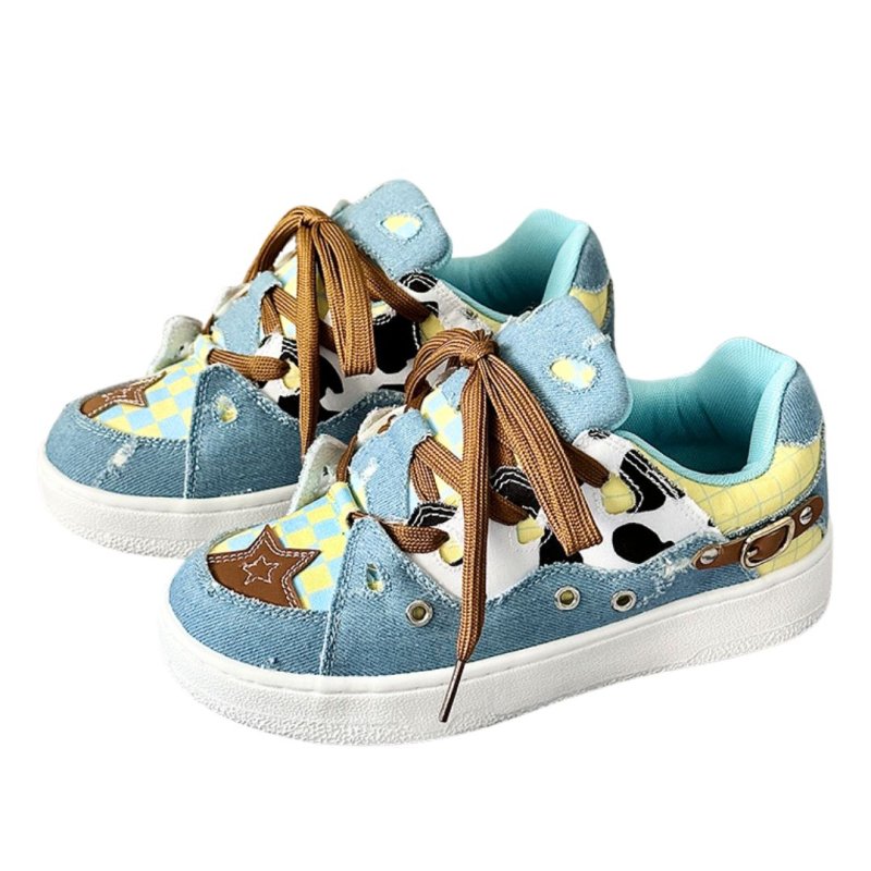 画像2: Blue Toy Story Woody Pride image lace-up sneakers ユニセックス 男女兼用トイストーリーウッディ・プライドイメージ レースアップ スニーカー (2)