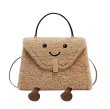 画像1: Jellycat Smile Fluffy Plush Smile Tote Shoulder Crossbody Bag　ジェリーキャットスマイルモコモコぬいぐるみスマイルトート ショルダークロスボディーバッグ (1)