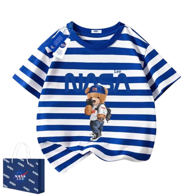 画像5: NASA × take a photo Bear PrintT shirt ユニセックス 男女兼用 NASA ナサ × 写真 ベア 熊 プリント 半袖  Tシャツ 男女＆キッズユニセックス 子供 (5)