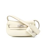 画像3: Genuine Leather Move Kelly Dumpling Bag Two-in-One Mini Shoulder Saddle Bag　本革ムーブケリーダンプリングバッグツーインワンミニショルダー斜め掛けサドルバッグ (3)