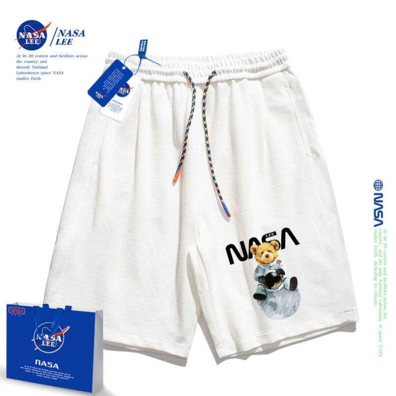 画像2: NASA × take a photo & planet Bear Print Sweat Short Pants ユニセックス 男女兼用 NASA ナサ × 写真 惑星 テディベア ベア 熊 プリント スウェットパンツ 男女＆キッズユニセックス 子供 (2)