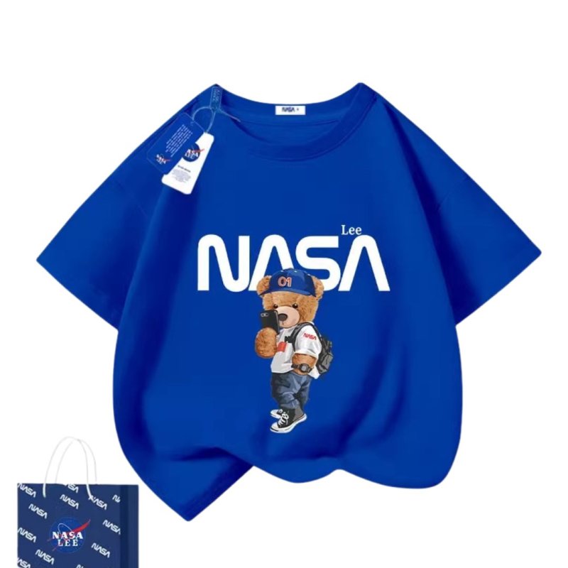 画像3: NASA × take a photo Bear PrintT shirt ユニセックス 男女兼用 NASA ナサ × 写真 ベア 熊 プリント 半袖  Tシャツ 男女＆キッズユニセックス 子供 (3)