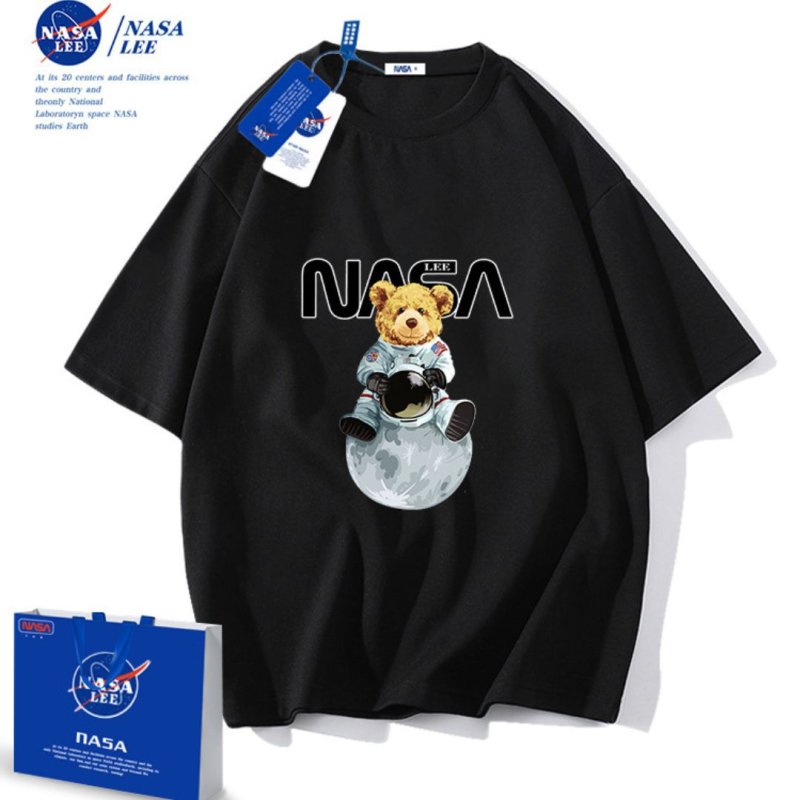 画像2: NASA ×Planet Bear PrintT shirt ユニセックス 男女兼用 NASA ナサ × 惑星 テディベア ベア 熊 プリント 半袖  Tシャツ 男女＆キッズユニセックス 子供 (2)