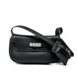 画像1: Genuine Leather Move Kelly Dumpling Bag Two-in-One Mini Shoulder Saddle Bag　本革ムーブケリーダンプリングバッグツーインワンミニショルダー斜め掛けサドルバッグ (1)