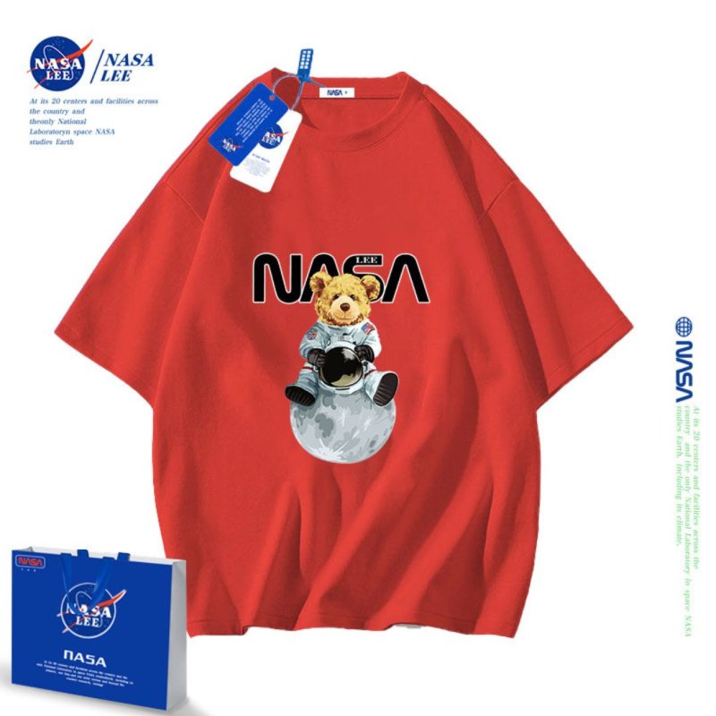画像3: NASA ×Planet Bear PrintT shirt ユニセックス 男女兼用 NASA ナサ × 惑星 テディベア ベア 熊 プリント 半袖  Tシャツ 男女＆キッズユニセックス 子供 (3)
