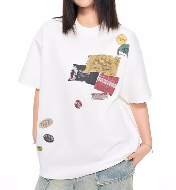 画像4: Unisex Pop art prints print t-shirt　 男女兼用 ユニセックスポップアートプリントヒップホップTシャツ　 (4)